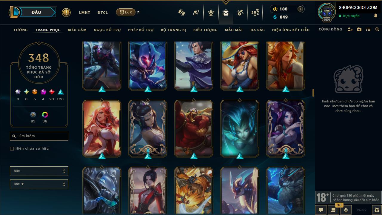 Acc Liên Minh Huyền Thoại mã số 9658