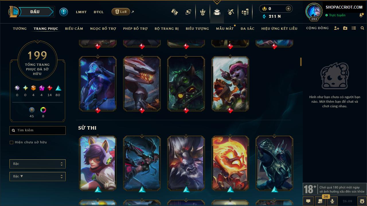 Acc Liên Minh Huyền Thoại mã số 9676