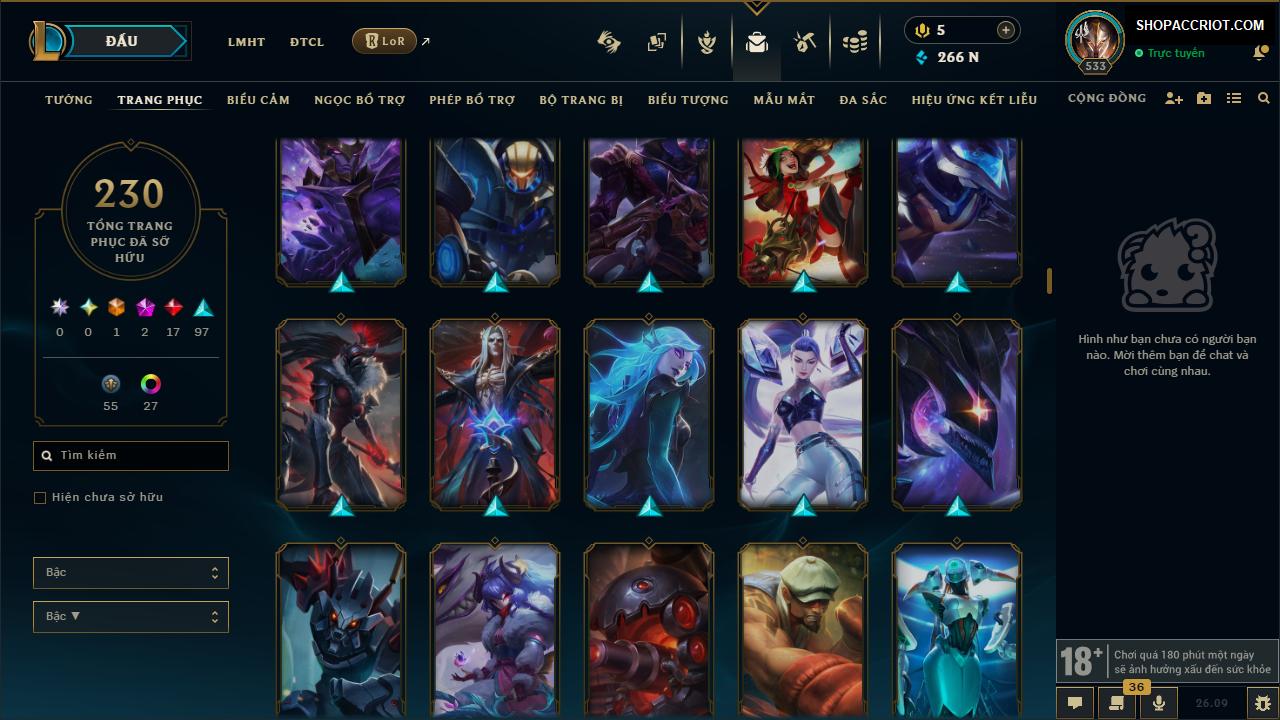 Acc Liên Minh Huyền Thoại mã số 9714