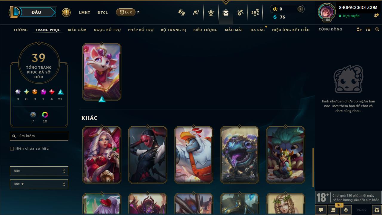 Acc Liên Minh Huyền Thoại mã số 9969