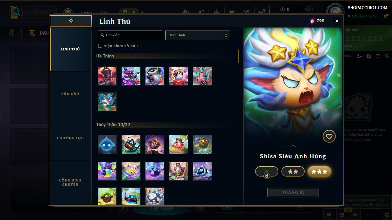 Acc Liên Minh Huyền Thoại mã số 9999